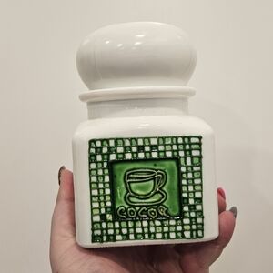 Vintage Milk Glass Hot Cocoa Canister